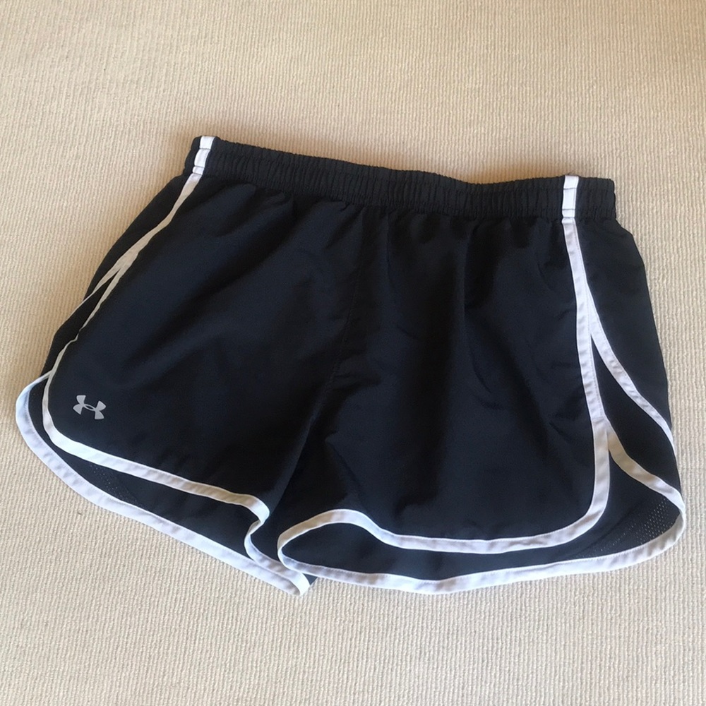 Under amour black running shorts